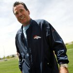 Gary Kubiak, senior personnel advisor for the Denver Broncos on the field for the first day of Broncos OTA's at the UCHealth Training Center in Englewood. May 22, 2018 Englewood, Colorado. (Photo by Joe Amon/The Denver Post via Getty Images)