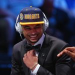 Jamal Murray laughs while being interviewed after being drafted seventh overall by the Denver Nuggets in the first round of the 2016 NBA Draft at the Barclays Center on June 23, 2016. (Photo by Mike Stobe/Getty Images)