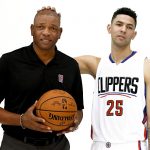 Doc Rivers of the Los Angeles Clippers with his son Austin Rivers #25 during media day at the Los Angeles Clippers Training Center on September 26, 2016 in Playa Vista, California. (Photo by Jayne Kamin-Oncea/Getty Images)