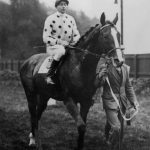 Jockey Pat Beasley riding American Triple Crown-winning racehorse Omaha. (Photo by Fox Photos/Hulton Archive/Getty Images)
