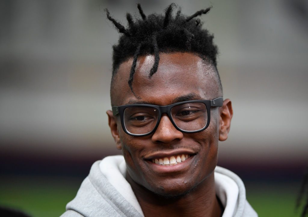 Denver Broncos rookie wide receiver DaeSean Hamilton talks to the press at Dove Valley May 11, 2018. (Photo by Andy Cross/The Denver Post via Getty Images)