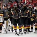 LAS VEGAS, NV - JUNE 07:  The Vegas Golden Knights react after their teams 4-3 loss to the Washington Capitals in Game Five of the 2018 NHL Stanley Cup Final at T-Mobile Arena on June 7, 2018 in Las Vegas, Nevada.  (Photo by Bruce Bennett/Getty Images)