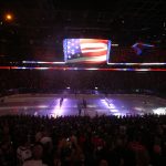 LAS VEGAS, NV - JUNE 07:  Singer Carnell Johnson performs the American national anthem before Game Five of the 2018 NHL Stanley Cup Final between the Washington Capitals and the Vegas Golden Knights at T-Mobile Arena on June 7, 2018 in Las Vegas, Nevada. The Capitals defeated the Golden Knights 4-3.  (Photo by Isaac Brekken/Getty Images)