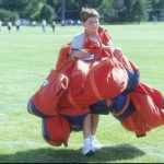 26 Jul 1998:  Owner Pat Bowlen''s son John Bowlen carries equipment during the 1998 Denver Broncos training camp at the University of Northern Colorado in Greeley, Colorado. Mandatory Credit: Brian Bahr  /Allsport