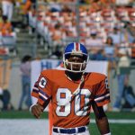 Portrait of Rick Upchurch, wide receiver for the Denver Broncos.