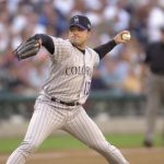 10 Jul 2001:  Mike Hampton of the Colorado Rockies pitches during the 2001 Major League Baseball All-Star game at Safeco Field in Seattle, Washington, won by the American League 4-1. DIGITAL IMAGE Mandatory  Credit: Otto Gruele/Allsport