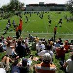 ENGLEWOOD, CO - JULY 29:  Fans watch the action during Denver Broncos Training Camp during the morning session at their training facility on July 29, 2008 in Englewood, Colorado.  (Photo by Doug Pensinger/Getty Images)