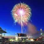COMMERCE CITY, CO - JULY 4:  Fireworks explode over the stadium after the game between the Chicago Fire and the Colorado Rapids on July 4, 2009 at Dicks Sporting Goods Park in Commerce City, Colorado.  (Photo by Garrett Ellwood/MLS via Getty Images)