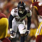 LANDOVER, MD - AUGUST 24: Linebacker Von Miller #58 of the Denver Broncos in action against the Washington Redskins in the first half during a preseason game at FedExField on August 24, 2018 in Landover, Maryland. (Photo by Patrick Smith/Getty Images)