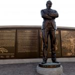 DENVER, CO - DECEMBER 31: This is the statue of Broncos owner Pat Bowlen at the Ring of Fame plaza for the Broncos outside of Sports Authority Field at Migh High in Denver, Colorado on December 31, 2015. (Photo by Helen H. Richardson/The Denver Post via Getty Images)