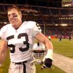 BRONCOS VS. RAIDERS -- Oakland's Bill Romanowski leaves the field after the winning of the game against Denver on Monday. Oakland won 34-10. (The Denver Post/ hyoung Chang)  (Photo By Hyoung Chang/The Denver Post via Getty Images)