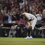 PHOENIX, AZ - OCTOBER 04: Colorado Rockies starting pitcher Jon Gray #55 reacts to Arizona Diamondbacks first baseman Paul Goldschmidt's three-run home run in the first inning of the National League Wild Card playoff game at Chase Field October 04, 2017. (Photo by Andy Cross/The Denver Post via Getty Images)