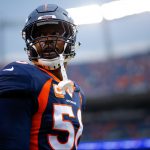 Linebacker Von Miller #58 of the Denver Broncos stands on the field before a game against the Kansas City Chiefs at Broncos Stadium at Mile High on October 1, 2018 in Denver, Colorado. (Photo by Justin Edmonds/Getty Images)