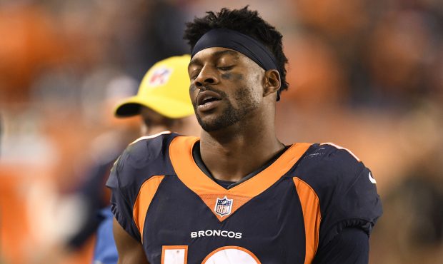 Emmanuel Sanders (10) of the Denver Broncos after losing the game 27-23 to the Kansas City Chiefs. ...