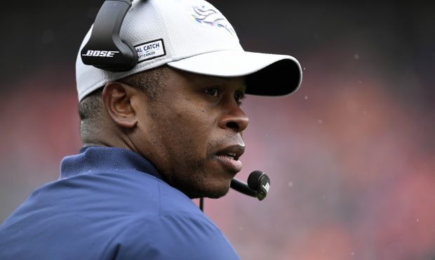 Head coach Vance Joseph of the Denver Broncos on the sideline during the second quarter on Sunday, ...