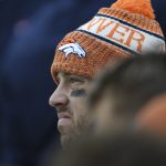 Denver Broncos Case Keenum #4 watches the action on the field as the Broncos take on the Los Angeles Rams, at Broncos Stadium at Mile High, on October 14, 2018 in Denver, Colorado. Broncos lost 23-20 to the Rams. (Photo by RJ Sangosti/The Denver Post via Getty Images)