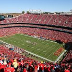 KANSAS CITY, MO - OCTOBER 28:  A general view of Arrowhead stadium during the game between the Denver Broncos and the Kansas City Chiefs 28, 2018 in Kansas City, Missouri.  (Photo by Jamie Squire/Getty Images)
