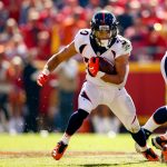 KANSAS CITY, MO - OCTOBER 28: Phillip Lindsay #30 of the Denver Broncos breaks in to the open field during the first half of the game against the Kansas City Chiefs at Arrowhead Stadium on October 28, 2018 in Kansas City, Missouri. (Photo by David Eulitt/Getty Images)