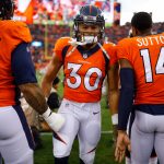 DENVER, CO - NOVEMBER 4:  Running back Phillip Lindsay #30 of the Denver Broncos runs onto the field during player introductions before a game against the Houston Texans at Broncos Stadium at Mile High on November 4, 2018 in Denver, Colorado. (Photo by Justin Edmonds/Getty Images)