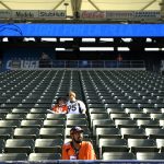 Jose Diaz of LA in the stands early to watch the Denver Broncos warm up before they take on the Los Angeles Chargers at the StubHub Center November 18, 2018 in Carson, California. (Photo by Joe Amon/The Denver Post via Getty Images)