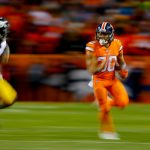 Running back Phillip Lindsay #30 of the Denver Broncos carries the ball against the Pittsburgh Steelers in the third quarter of a game against the Pittsburgh Steelers at Broncos Stadium at Mile High on November 25, 2018 in Denver, Colorado. (Photo by Justin Edmonds/Getty Images)