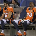 EAST RUTHERFORD, NJ - FEBRUARY 2: Denver Broncos wide receiver Demaryius Thomas (88) on the bench during the second quarter.  The Denver Broncos vs the Seattle Seahawks in Super Bowl XLVIII at MetLife Stadium in East Rutherford, New Jersey Sunday, February 2, 2014. (Photo by John Leyba/The Denver Post via Getty Images)