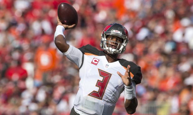 Quarterback Jameis Winston #3 of the Tampa Bay Buccaneers passes during a NFL game against the Denv...