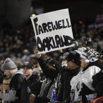 Oakland Raiders fans show their concern and support for the Raiders who are playing their last game at the Oakland Alameda Coliseum against the Denver Broncos December 24, 2018. (Photo by Andy Cross/The Denver Post via Getty Images)