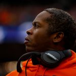 Head coach Vance Joseph of the Denver Broncos looks on during the national anthem before a game against the Los Angeles Chargers at Broncos Stadium at Mile High on December 30, 2018 in Denver, Colorado. (Photo by Justin Edmonds/Getty Images)