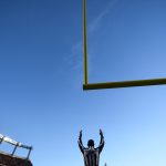 The field judge signals good on an extra point by the Los Angeles Chargers during the second half of the Chargers' 23-9 win over the Denver Broncos on Sunday, December 30, 2018. The Denver Broncos hosted the Los Angeles Chargers. (Photo by AAron Ontiveroz/The Denver Post via Getty Images)