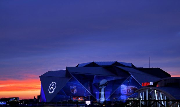 An exterior view of the Mercedes-Benz Stadium is seen on January 27, 2019 in Atlanta, Georgia. (Pho...