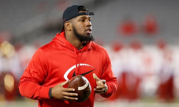 HOUSTON, TX - NOVEMBER 15:  Ed Oliver #10 of the Houston Cougars watches players warm up before the...