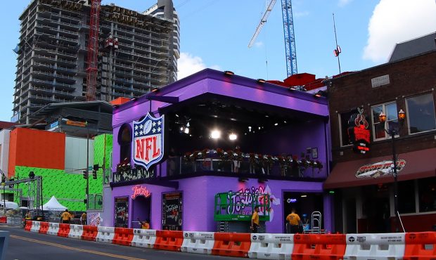 A General View of Tootsies Lounge on Broadway prior to the 2019 NFL Draft on the Draft Main Stage a...