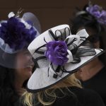 From left, Jessica Ricks, Elizabeth Digiorgio, and Amanda Klumb wear Rockies inspired hats during 2019 Opening Day for the Colorado Rockies on April 5, 2019 in Denver, Colorado. Colorado Rockies take on the Los Angeles Dodgers at Coors Field. Digiorgio made all the hats. (Photo by RJ Sangosti/MediaNews Group/The Denver Post via Getty Images)