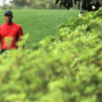 Tiger Woods of the United States walks the sixth hole during the final round of the Masters at Augusta National Golf Club on April 14, 2019 in Augusta, Georgia. (Photo by Mike Ehrmann/Getty Images)