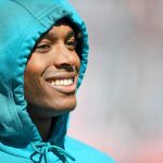 DENVER, CO - SEPTEMBER 29:  Jalen Ramsey #20 of the Jacksonville Jaguars stands on the sideline in street clothes as players warm up before a game against the Denver Broncos at Empower Field at Mile High on September 29, 2019 in Denver, Colorado. (Photo by Dustin Bradford/Getty Images)