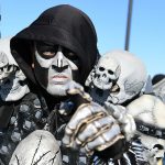 A fan poses for a photo prior to the NFL game between the Oakland Raiders and the Denver Broncos at RingCentral Coliseum on September 09, 2019 in Oakland, California. (Photo by Robert Reiners/Getty Images)