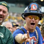 GREEN BAY, WISCONSIN - SEPTEMBER 22: Fans cheer during the game between the Green Bay Packers and the Denver Broncos at Lambeau Field on September 22, 2019 in Green Bay, Wisconsin. (Photo by Quinn Harris/Getty Images)