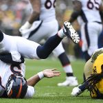 GREEN BAY, WI - SEPTEMBER 22: Za'Darius Smith (55) of the Green Bay Packers gets a knockdown on Joe Flacco (5) of the Denver Broncos during the first half on Sunday, September 22, 2019. (Photo by AAron Ontiveroz/MediaNews Group/The Denver Post via Getty Images)