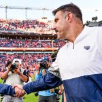 DENVER, CO - OCTOBER 13:  Head coaches Vic Fangio of the Denver Broncos and Mike Vrabel of the Tennessee Titans shake hands on the field after the Denver Broncos 16-0 win at Empower Field at Mile High on October 13, 2019 in Denver, Colorado. (Photo by Dustin Bradford/Getty Images)