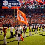 DENVER, CO - OCTOBER 13:  The Denver Broncos take the field before a game against the Tennessee Titans at Empower Field at Mile High on October 13, 2019 in Denver, Colorado. (Photo by Justin Edmonds/Getty Images)