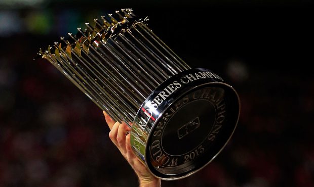 BOSTON, MA - OCTOBER 30: The World Series trophy is seen following Game Six of the 2013 World Serie...