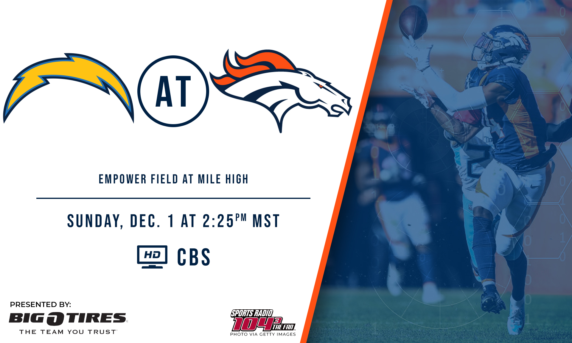 Broncos vs Chargers  Empower Field at Mile High
