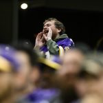 MINNEAPOLIS, MN - NOVEMBER 17: A fan yells after an incomplete pass by the Minnesota Vikings offense in the second quarter of the game against the Denver Broncos at U.S. Bank Stadium on November 17, 2019 in Minneapolis, Minnesota. (Photo by Stephen Maturen/Getty Images)