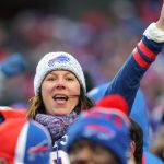 ORCHARD PARK, NY - NOVEMBER 24:  A Buffalo Bills fan cheers on her team during the second half against the Denver Broncos at New Era Field on November 24, 2019 in Orchard Park, New York.  Buffalo beats Denver 20 to 3. (Photo by Timothy T Ludwig/Getty Images)