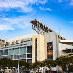 HOUSTON, TX - DECEMBER 8:  Exterior view of NRG Stadium, home of the Houston Texans, before a game against the Denver Broncos at NRG Stadium on December 8, 2019 in Houston, Texas.   (Photo by Wesley Hitt/Getty Images)