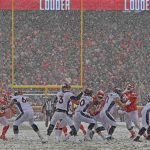 KANSAS CITY, MO - DECEMBER 15:  Quarterback Drew Lock #3 of the Denver Broncos drops back to pass against the Kansas City Chiefs during the second half at Arrowhead Stadium on December 15, 2019 in Kansas City, Missouri. (Photo by Peter Aiken/Getty Images)