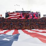 DENVER, CO - DECEMBER 22:  A group of military jets fly over the stadium during the National Anthem before a game between the Detroit Lions and Denver Broncos at Empower Field at Mile High on December 22, 2019 in Denver, Colorado. (Photo by Justin Edmonds/Getty Images)