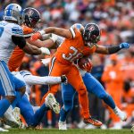 DENVER, CO - DECEMBER 22:  Phillip Lindsay #30 of the Denver Broncos carries the ball against the Detroit Lions in the second quarter of a game at Empower Field on December 22, 2019 in Denver, Colorado. (Photo by Dustin Bradford/Getty Images)