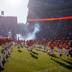 DENVER, CO - DECEMBER 29:  The Denver Broncos take the field before a game against the Oakland Raiders at Empower Field at Mile High on December 29, 2019 in Denver, Colorado. (Photo by Justin Edmonds/Getty Images)